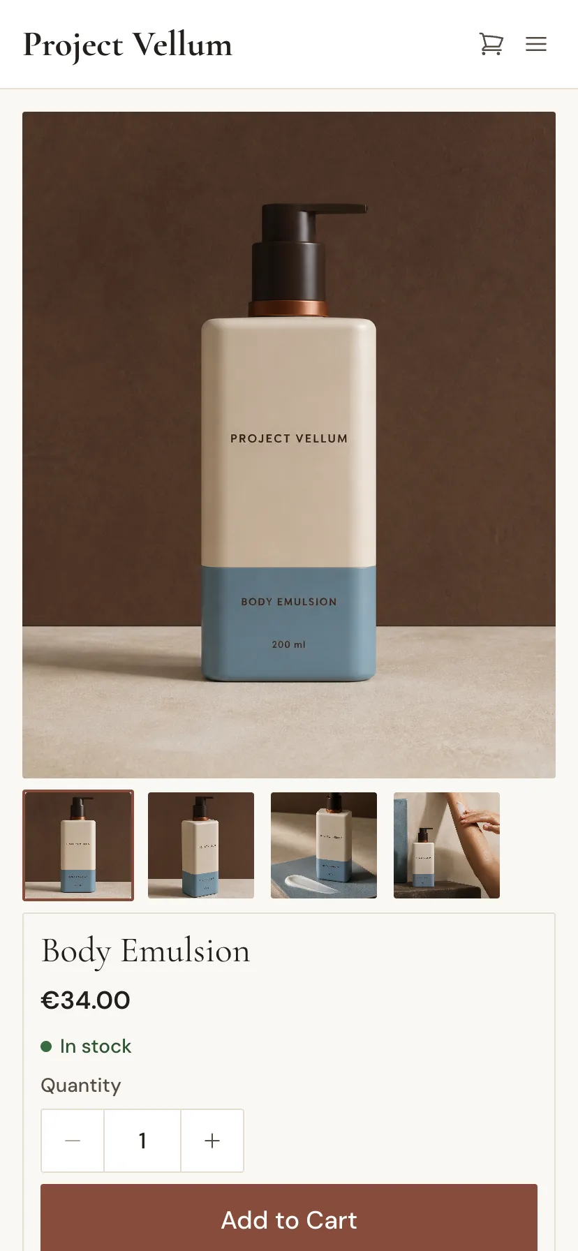 Project Vellum Barrier Serum product page
