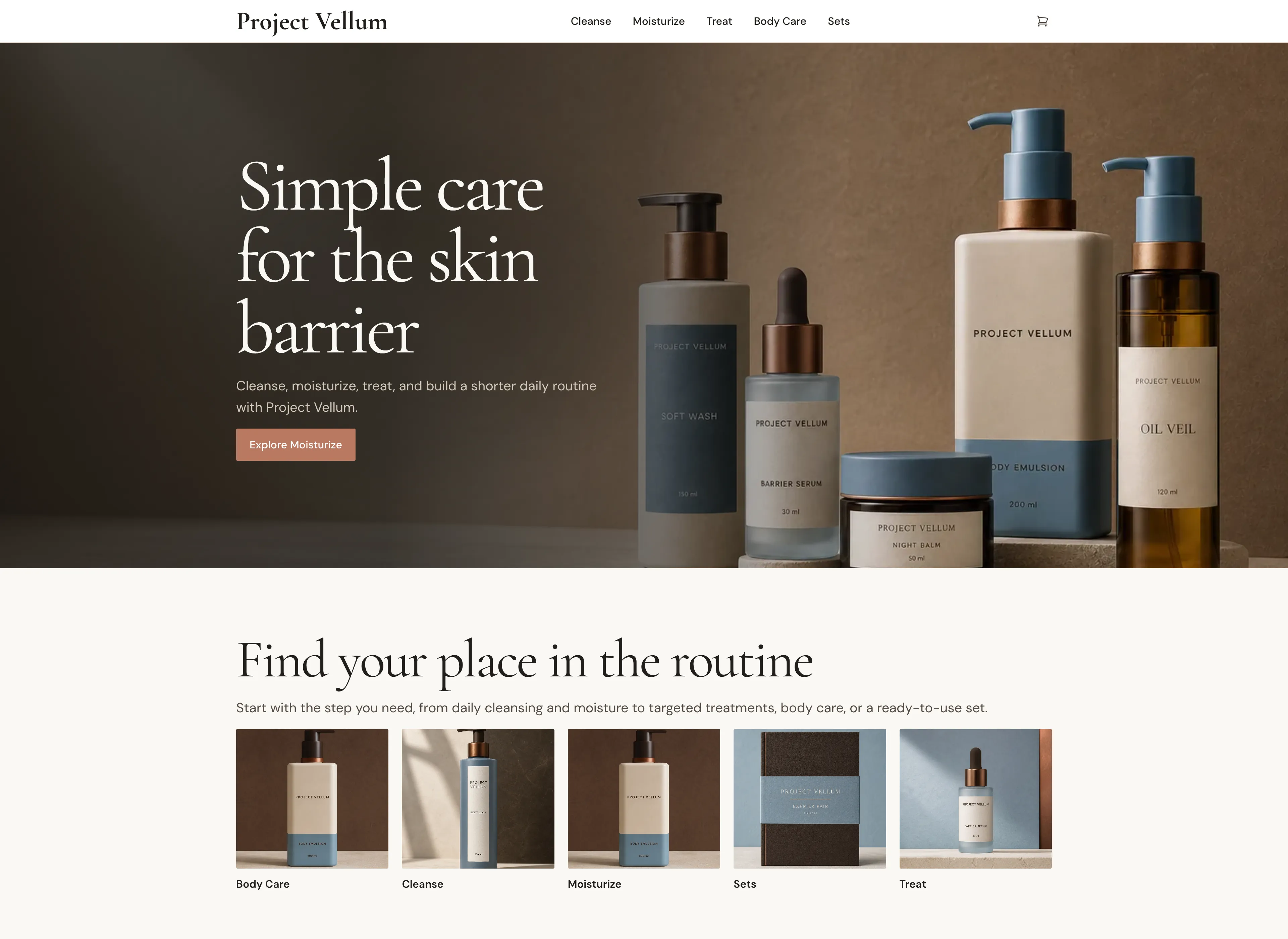 Project Vellum desktop storefront demonstration
